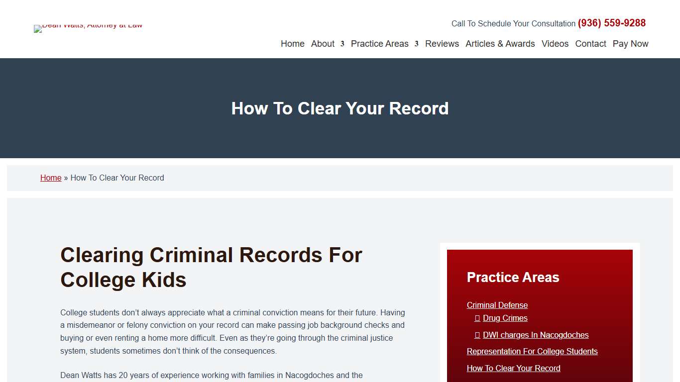 Nacogdoches Expungement Lawyer Clearing Criminal Records Sealing Record